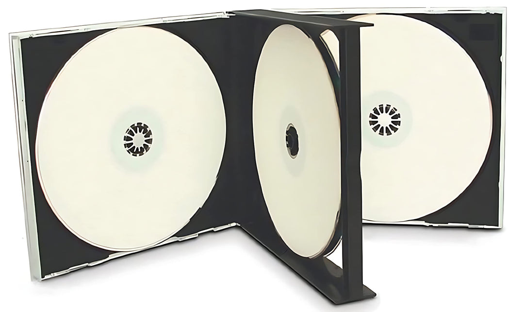 CD-Hüllen für 4 CDs, Schwarz, 10 Stück