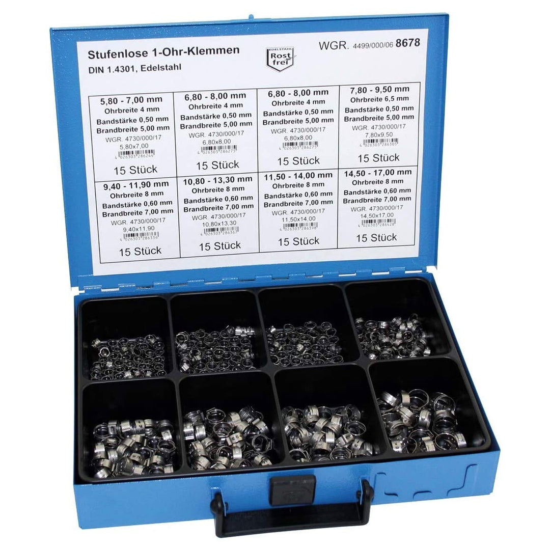 Dresselhaus 0/4499/000/8678// /06 Sortimente Stufenlose 1-Ohr-Klemmen
