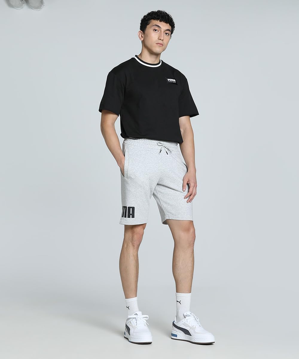 PUMA Power Shorts Herren S Light Gray Heather, S Light Gray Heather
