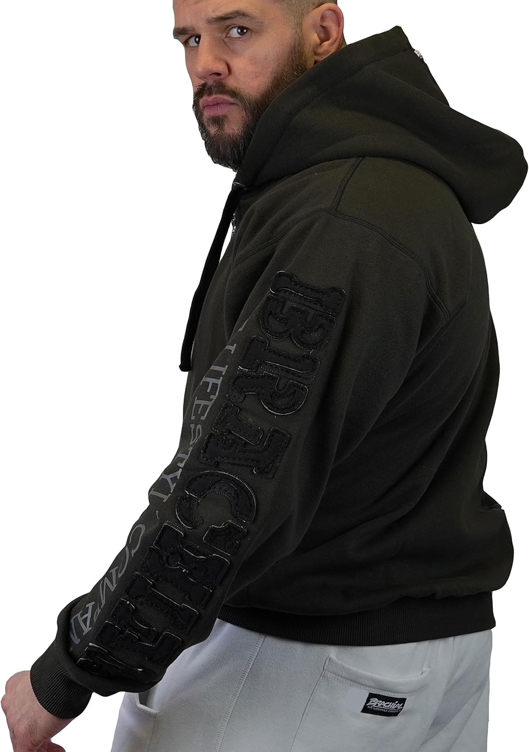Brachial Premium Herren Kapuzenjacke Gym - Hoodie Sweatjacke Sweatshirt Jacke mit Kapuze für Bodybui