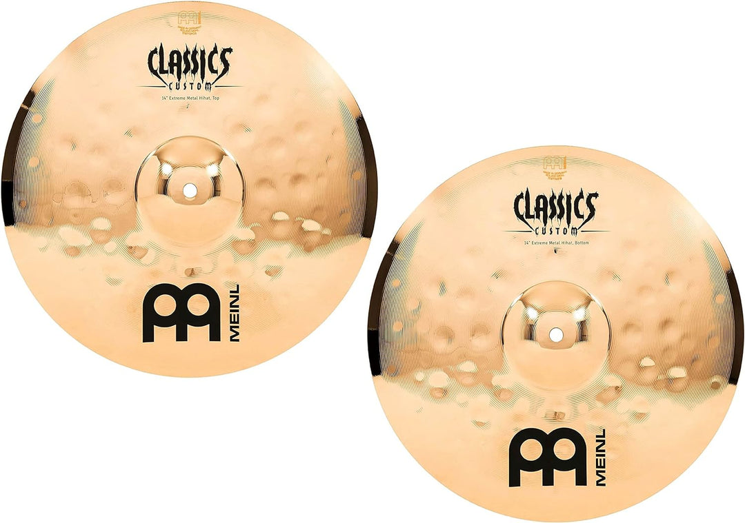 Meinl Cymbals Classics Custom Extreme Metal Hihat 14 Zoll (Video) Schlagzeug Becken (35,56cm) B12 Br
