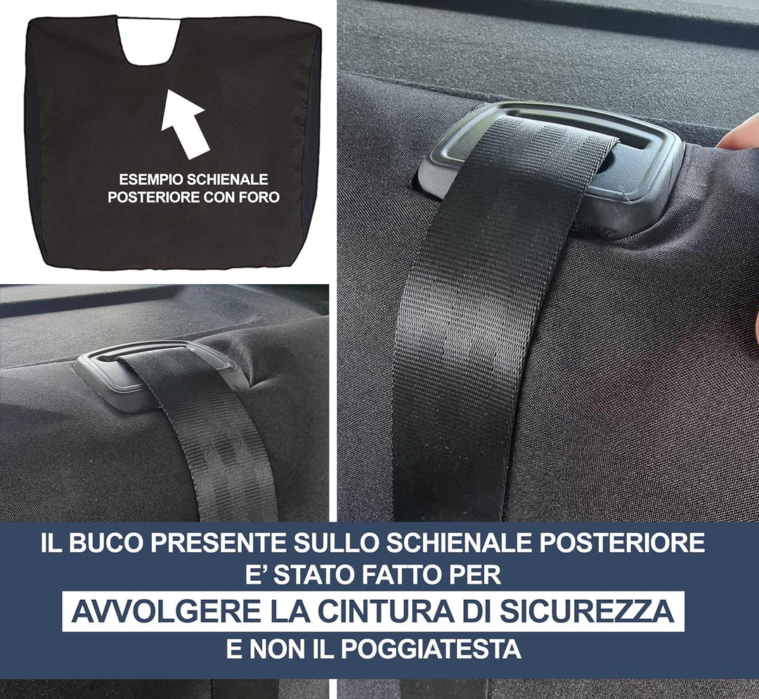 Auto Accessori Lupex - Kompatible Autositzbezüge für Panda zweite 169 und dritte 319 Reihe, schwarz