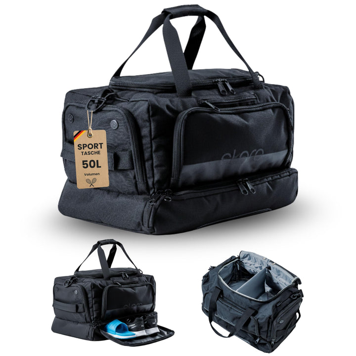OTARO Sporttasche mit Schuhfach & Nassfach – 50L Reise- & Fitnesstasche mit Laptopfach, Rucksackgurt