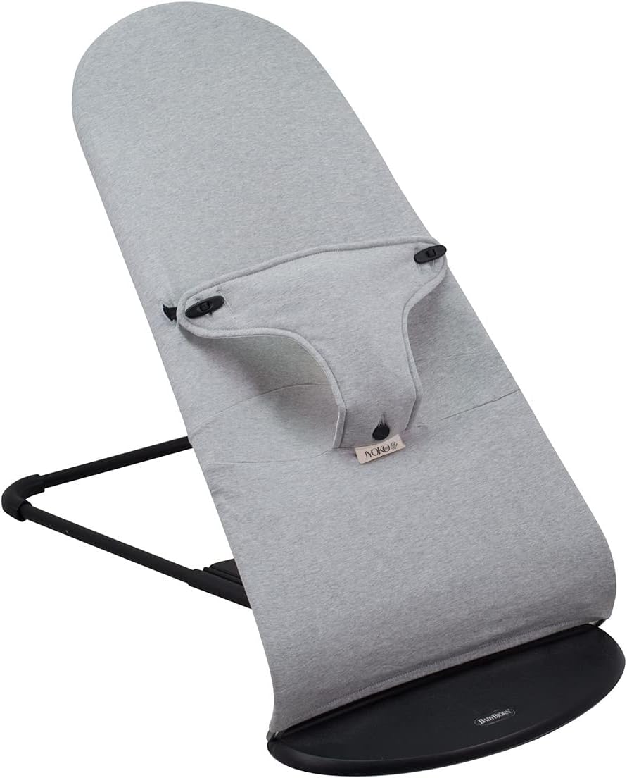 JYOKO KIDS Bezug kompatibel mit Babybjorn Bliss, Balance, Soft (Stone Grey, Baumwolle), Stone Grey