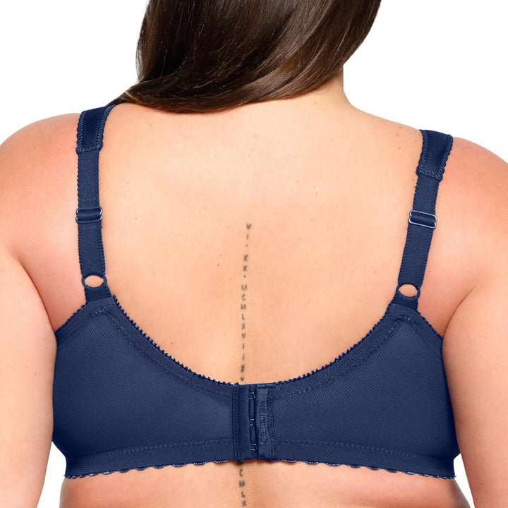 Glamorise Damen Bügelloser MagicLift-Stütz-BH für grosse Grössen Nr. 1000 80B Blau, 80B Blau
