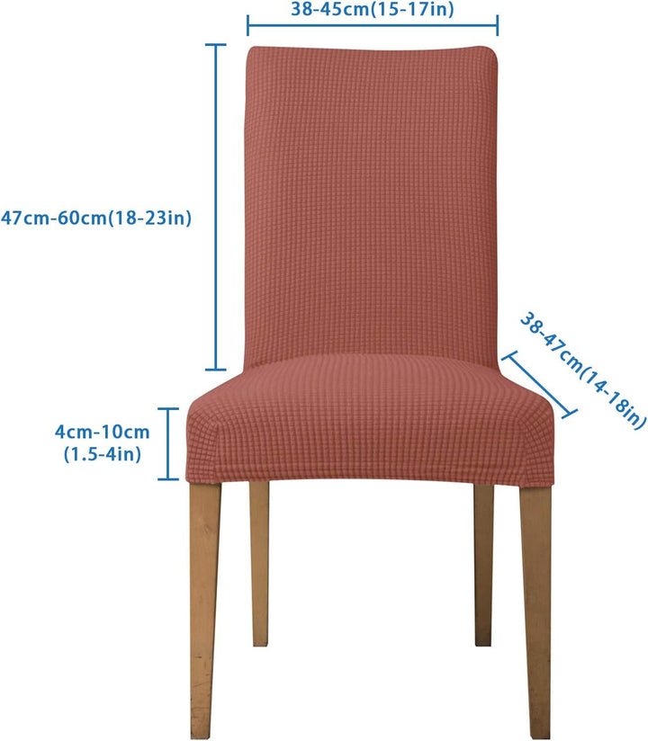 EBETA E Stuhlhussen 6 Stück, Elastische Stuhlbezug, Stretchhusse Stuhlüberzug Jacquard Hussen für Ho