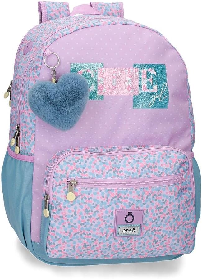Enso Süsses Mädchen Schulrucksack für Laptop 15.6" Lila 32x42x14 cm Polyester 18.82L Mochila Escolar