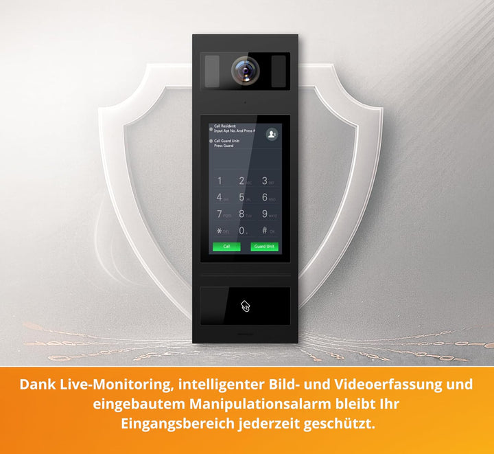 SCHUTZER Video-Türsprechanlage mit Kamera für Einfamilienhaus – kabelgebundene Video Türklingel mit