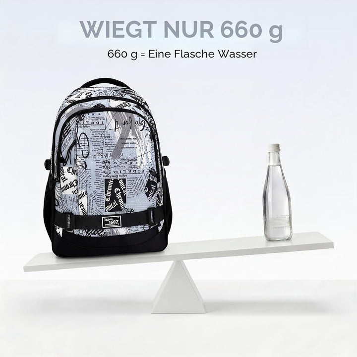 Amythe Schulrucksack Jungen Teenager, Rucksack Schule Gymnasium Oberstufe Schulranzen mit Laptopfach