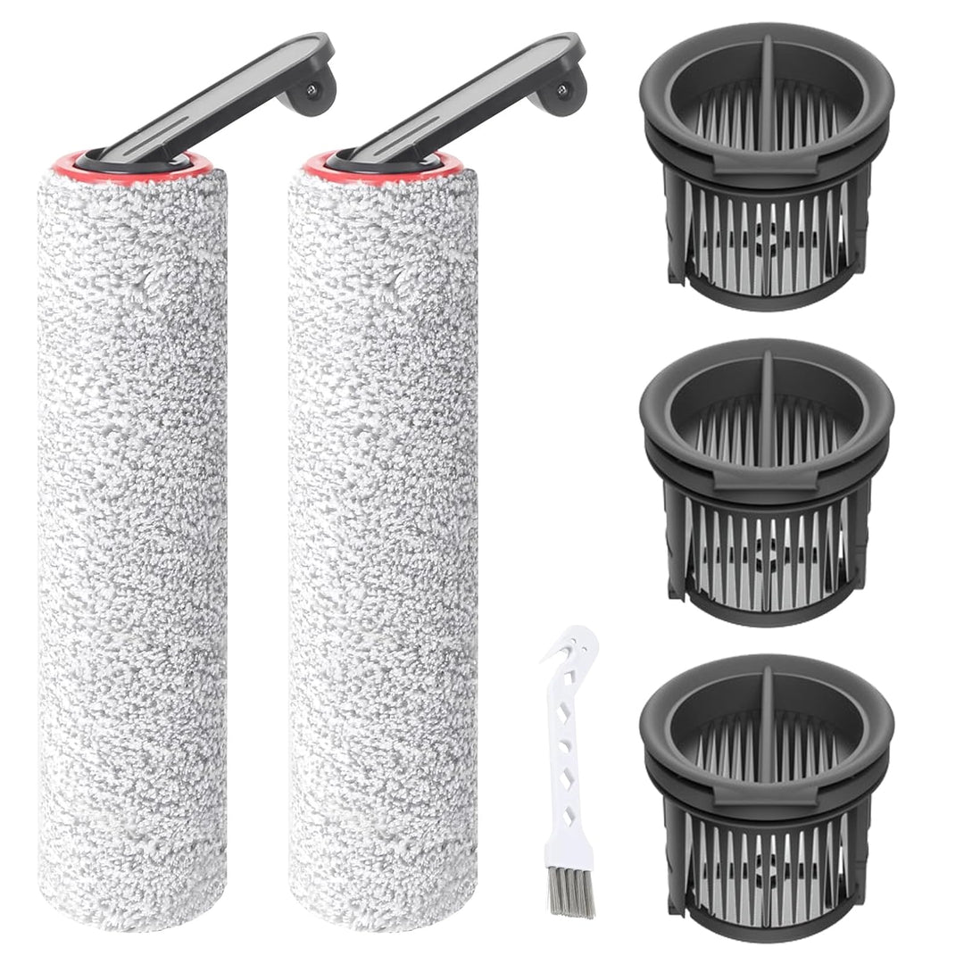 Zubehör Ersatzteile für Dreame H14 Pro, 2 Rollenbürsten 3 HEPA-Filter für Dreame H14, H14 Dual Boden