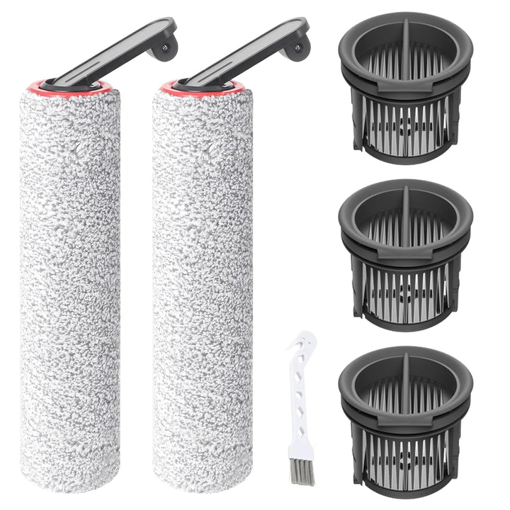 Zubehör Ersatzteile für Dreame H14 Pro, 2 Rollenbürsten 3 HEPA-Filter für Dreame H14, H14 Dual Boden
