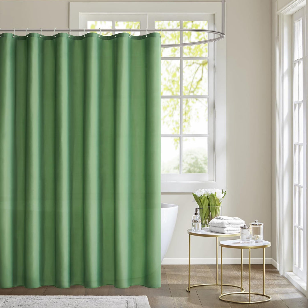 MIULEE Duschvorhang 240x200cm Grün Wasserdicht Badvorhang Anti-schimmel und Textil Waschbar Schnellt