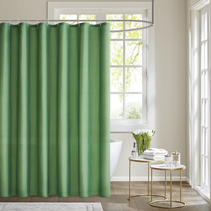 MIULEE Duschvorhang 240x200cm Grün Wasserdicht Badvorhang Anti-schimmel und Textil Waschbar Schnellt