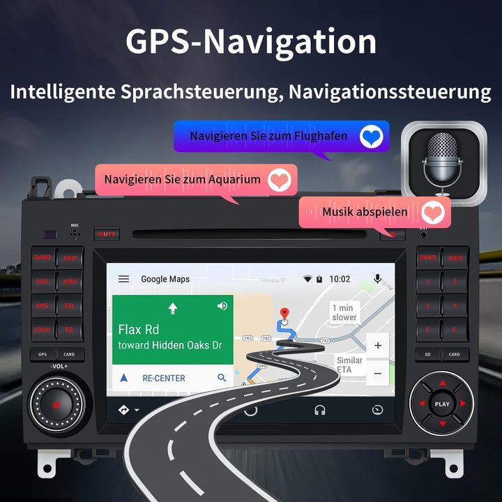Autoradio für Mercedes Vito W639, Sprinter W906, A-Klasse W169, B-Klasse W245 – 2 DIN Radio mit CarP