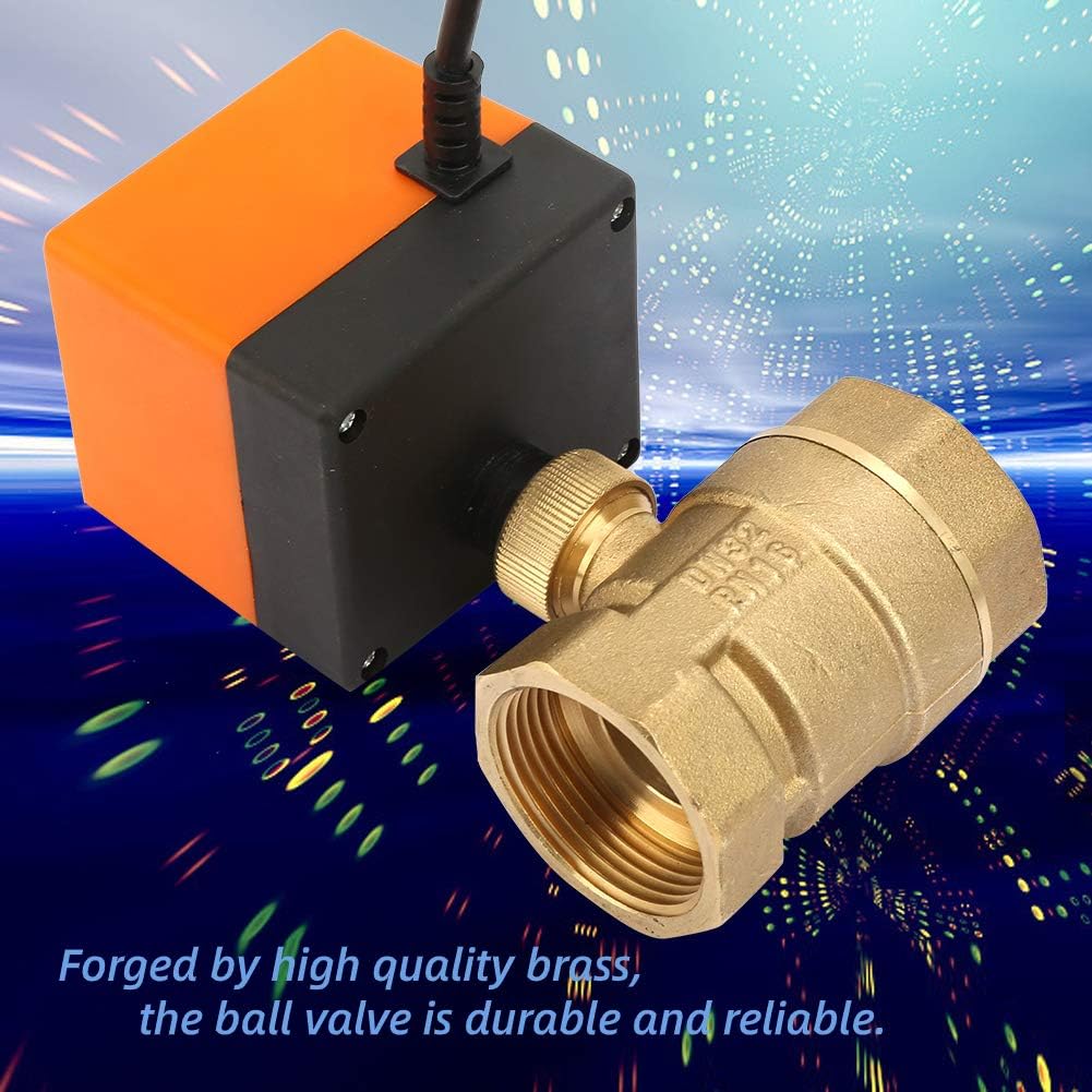 G1-1/4 "Motorisiertes Kugelventil, DN32 DC 12V 2-Wege 3-Draht Messing Motorisiertes Kugelventil Elek
