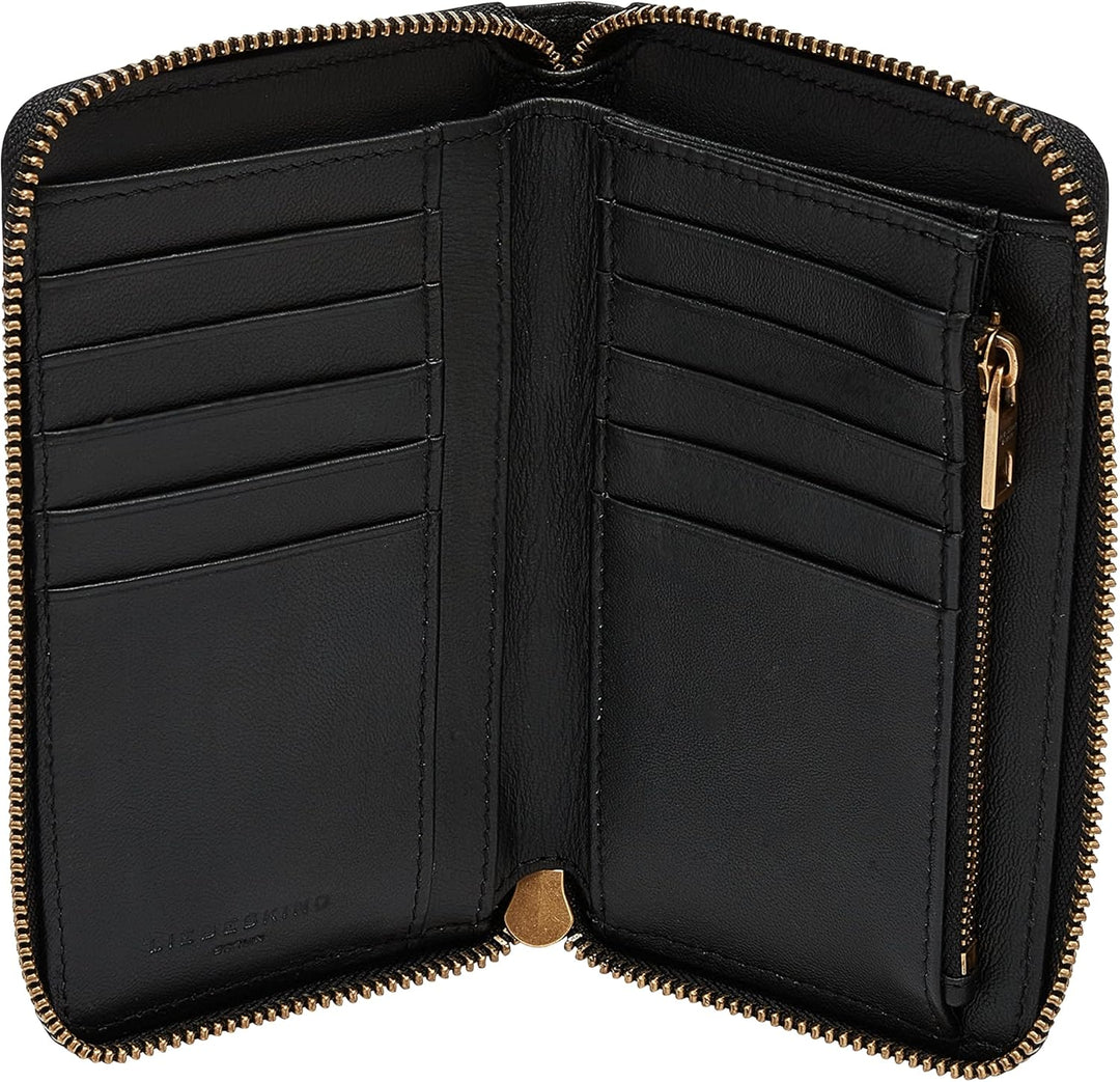 Liebeskind Berlin TYRA Frieda Geldbörse, Medium (HxBxT 9.5cm x 16.5cm x 2cm), Black Schwarz, Schwarz