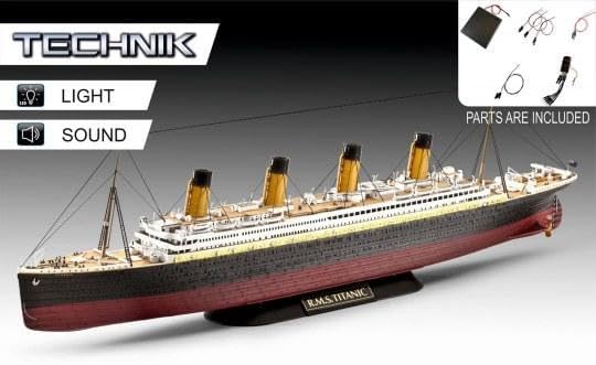 Revell 00458 RMS Titanic - Technik originalgetreuer Modellbausatz für Experten, unlackiert, Mittel R