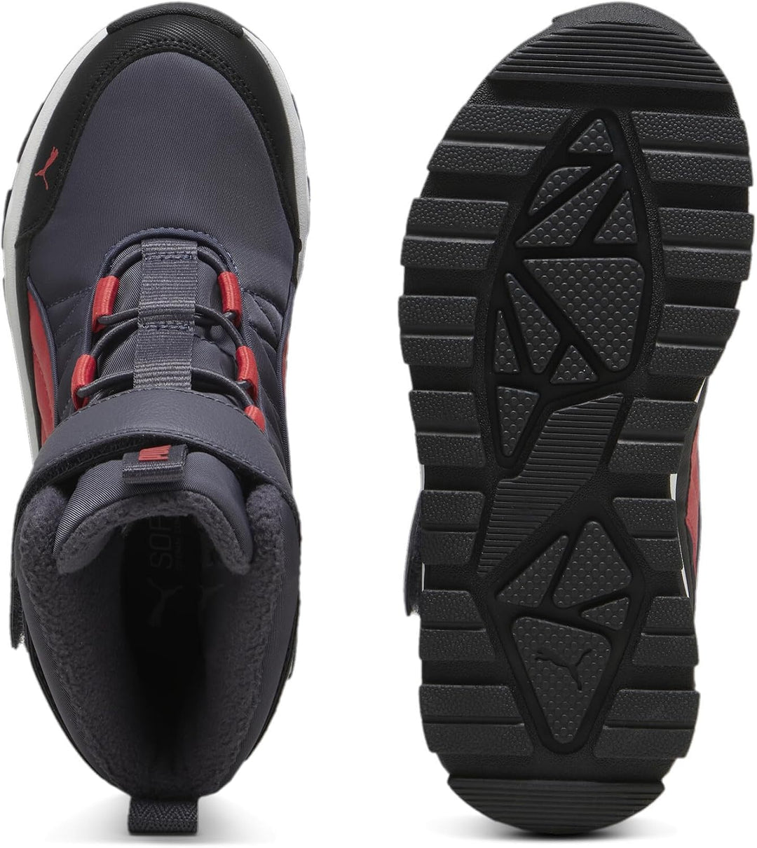 PUMA Unisex Kinder Evolve Boot Puretex Ac+psSneaker 28 EU Galactic Gray Tart Cherry Puma Black, 28 E