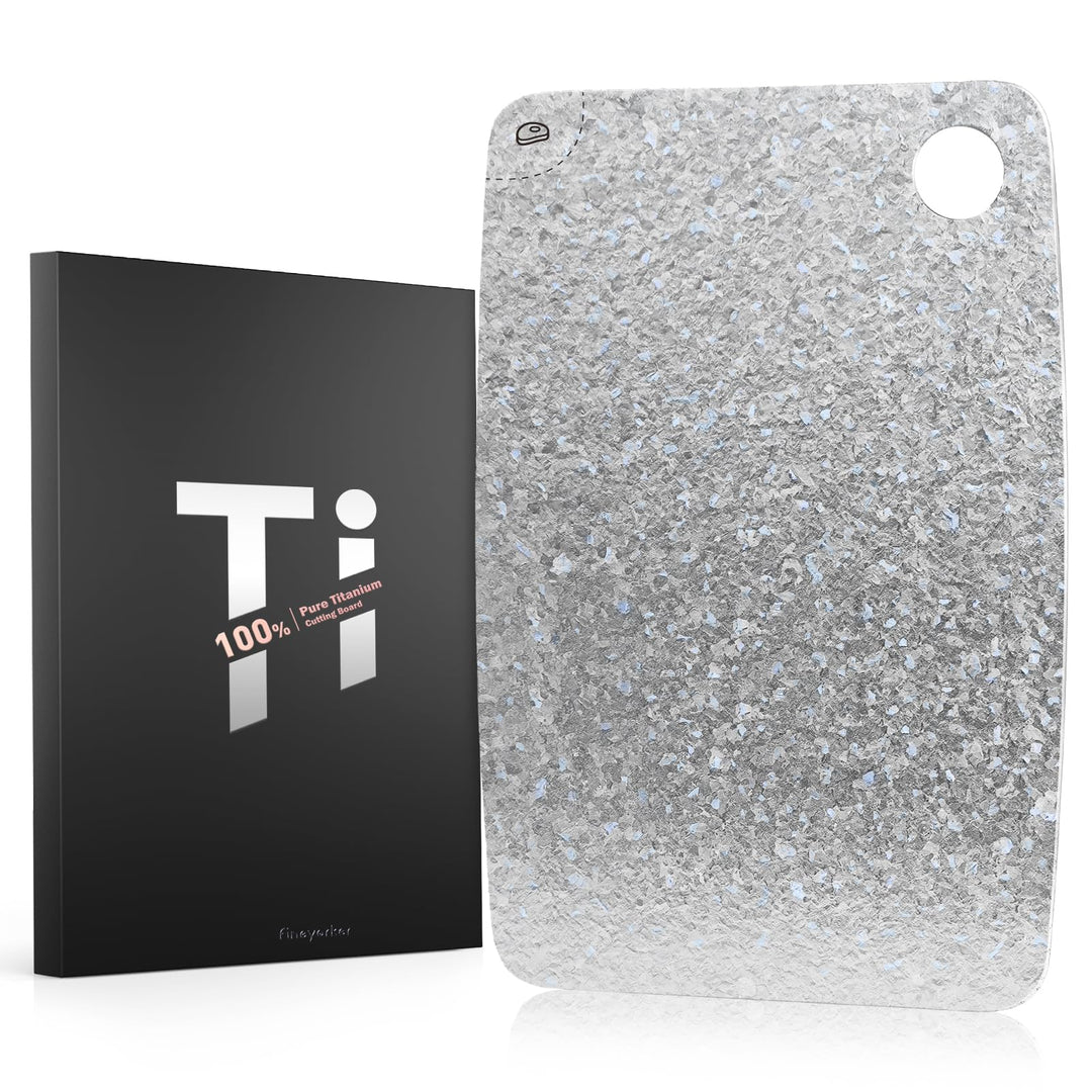 Titan Schneidebrett, Schneidebretter aus 100% Titanium, Antibakterielle Küchenbrett - EPA-Zertifizie