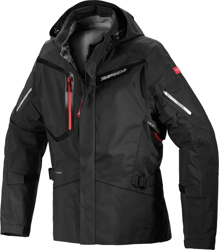 SPIDI Mission-T Shield H2Out Step-InArmor Motorrad Textil Aussenjacke (Black,L)