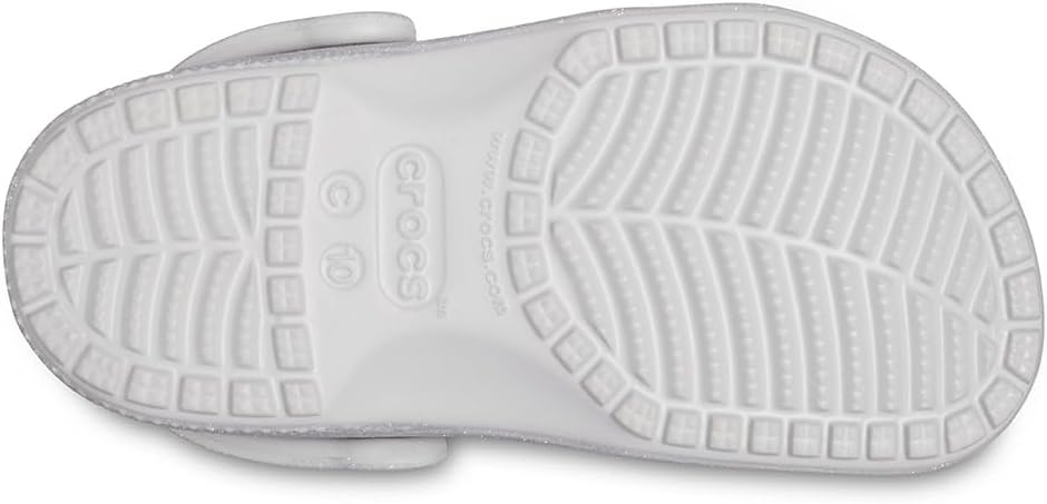 Crocs Jungen Unisex Kinder Classic Glitter K Clogs 23 EU Silber Glitter, 23 EU Silber Glitter