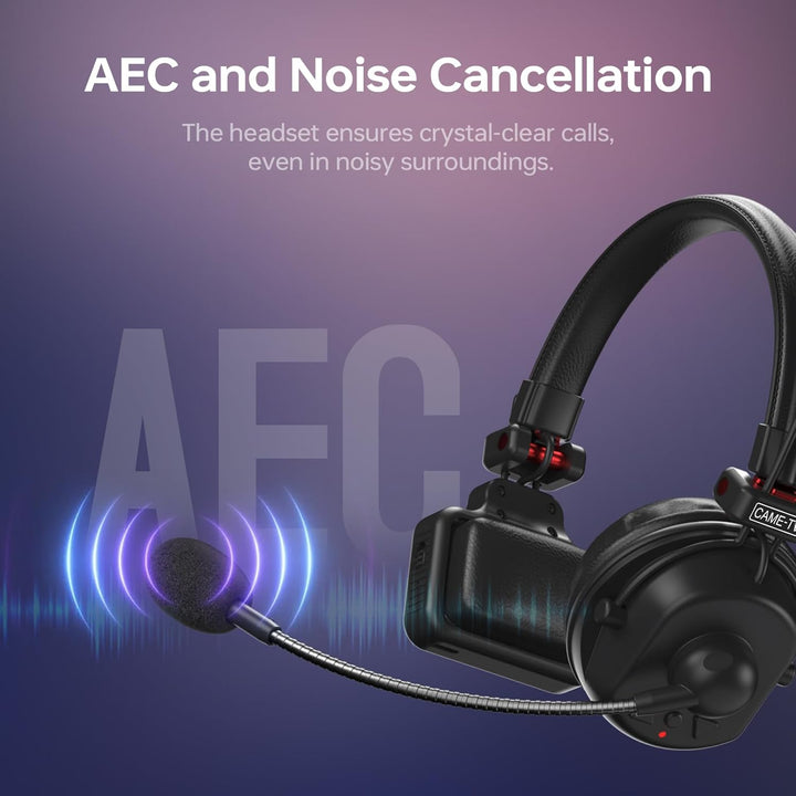 cametv Waero-PRO 1.9GHz Wireless Intercom Headset System Noise Cancellation A/B Group 1700ft(518m) Z