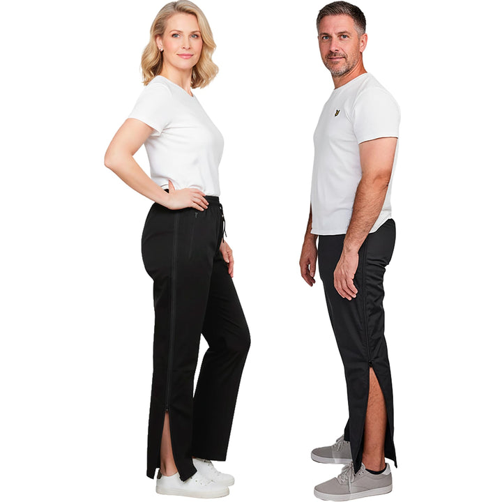 Dobsom Reha Hose Damen und Herren I Jogginghose seitlich zu öffnen I Sporthose Trainingshose mit dur