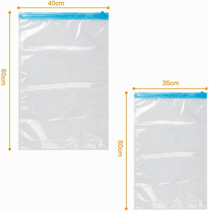 12 Set Vakuumbeutel Reise zum Rollen,Reise-Kompressionsbeutel, 2 Grössen (60x40cm, 50x35cm) Travel V