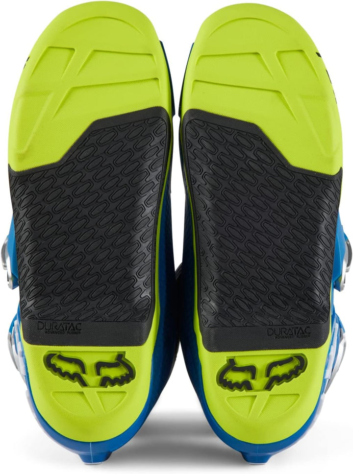 Fox Racing Herren Comp Motocross-stiefel Stiefel 47 EU Blau Gelb, 47 EU Blau Gelb