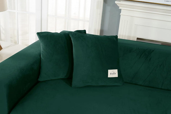 JHLD Sofabezug L Form, Stretch Sofabezug Samt L-förmiger Sofabezug Weiche Anti-rutsch Sofa Überwürfe