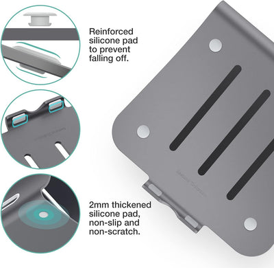 Bestand Aluminiumständer für Laptop und MacBook Desktop für Apple MacBook und alle Laptops Grau (pat