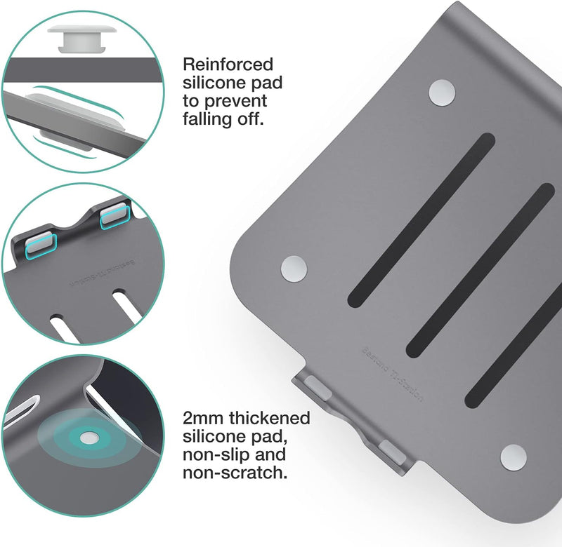 Bestand Aluminiumständer für Laptop und MacBook Desktop für Apple MacBook und alle Laptops Grau (pat