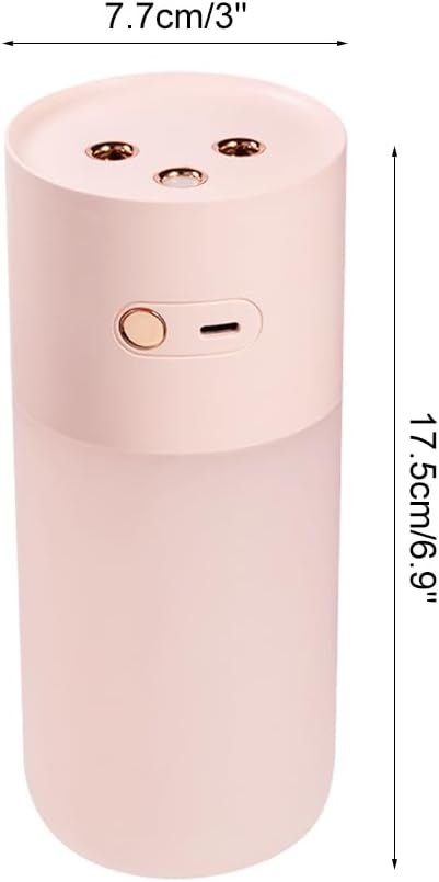 Tragbarer Luftbefeuchter, Leiser Luftbefeuchter mit Doppeldüse, Desktop Mini Luftbefeuchter mit Kühl