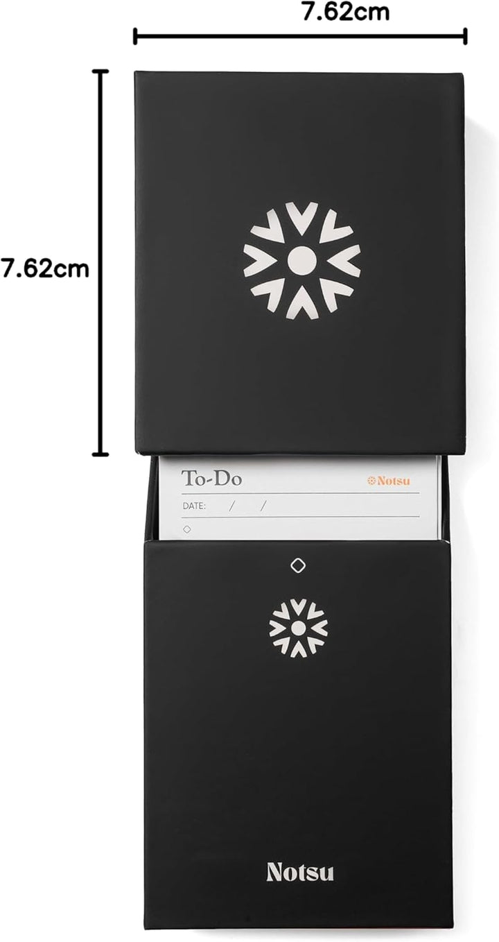 Notsu Centre Rise To-Do-Liste Kartenplaner Box Ständer Set | 50 faltbare To-Do vertikale Notizkarten