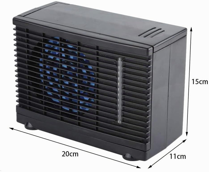 Tragbarer Mini-Luftkühler, 12V Verdunstungskühler Ventilator für Auto und LKW, Kompakter Luftbefeuch
