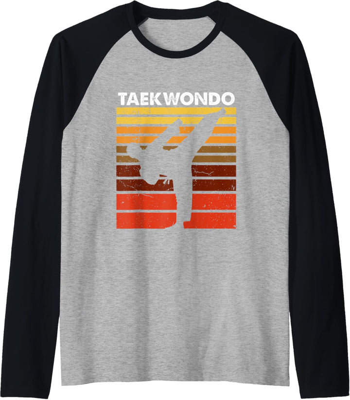Taekwondo Sport Retro Vintage Koreanische Kampfkunst Mar Raglan
