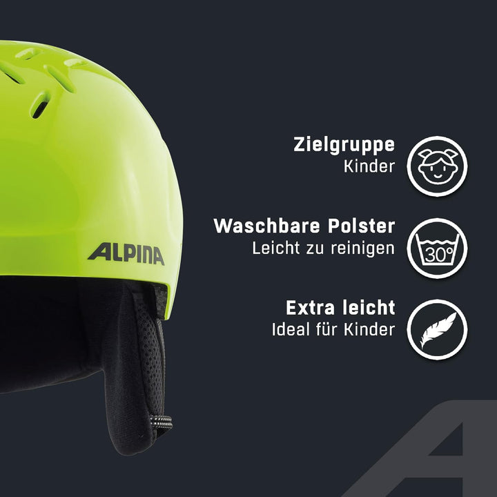 ALPINA PIZI - Sicherer, Leichter & Stossabsorbierender Skihelm Mit Abnehmbaren Ohrenpolstern Für Kin