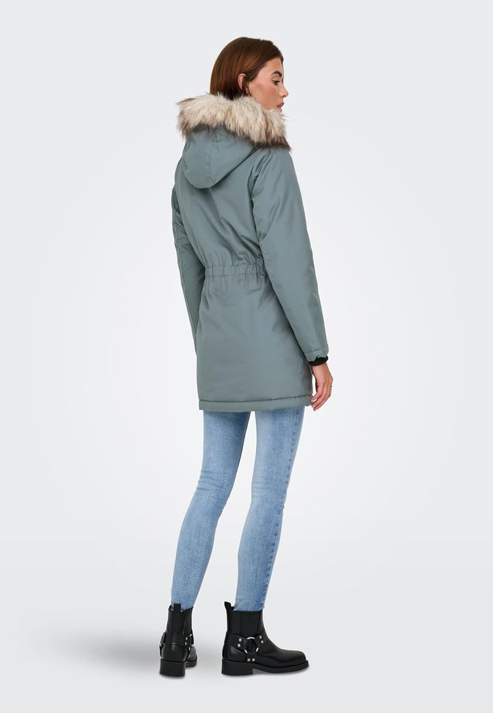 ONLY Female Langer Parka ONLIRIS Langer Parka XS Balsam Green, XS Balsam Green