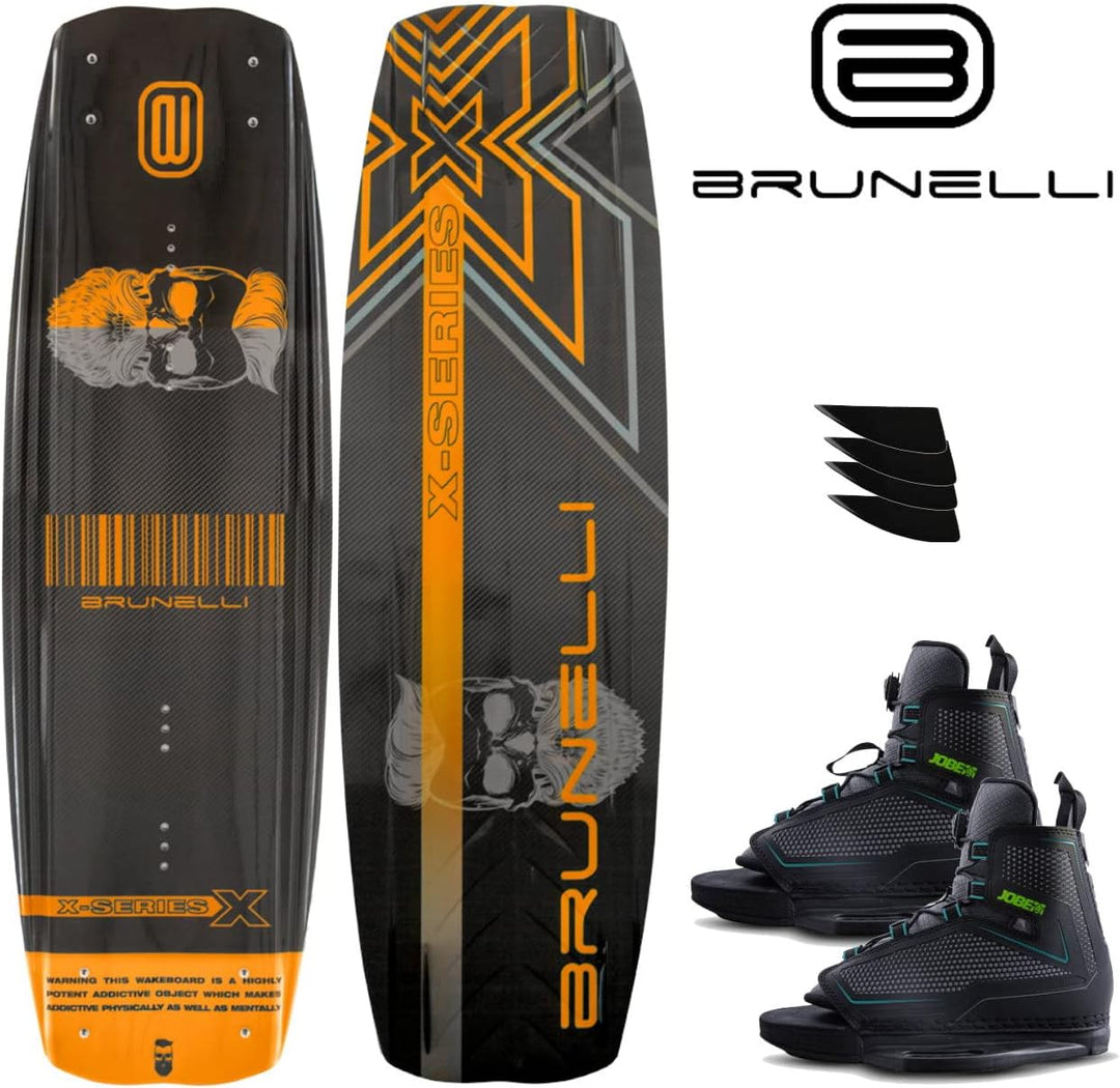 BRUNELLI Carbon Wakeboard Set 138 cm mit Jobe Maze Wakeboardbindung