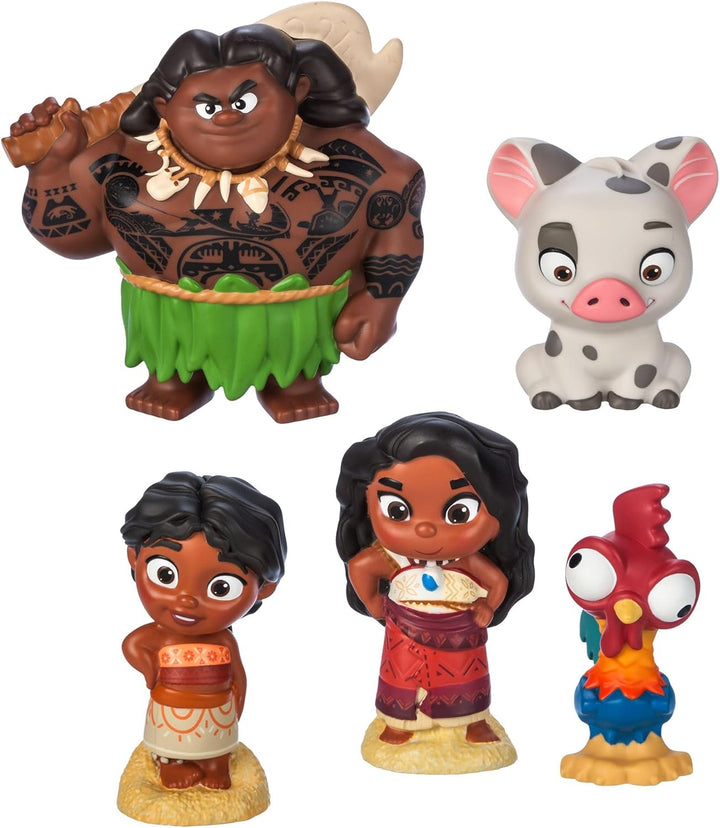 Disney Store Official - Vaiana 2 - Badespielzeugset - 5-teilig - Mit Vaiana, Simea, Pua, HEI HEI & M