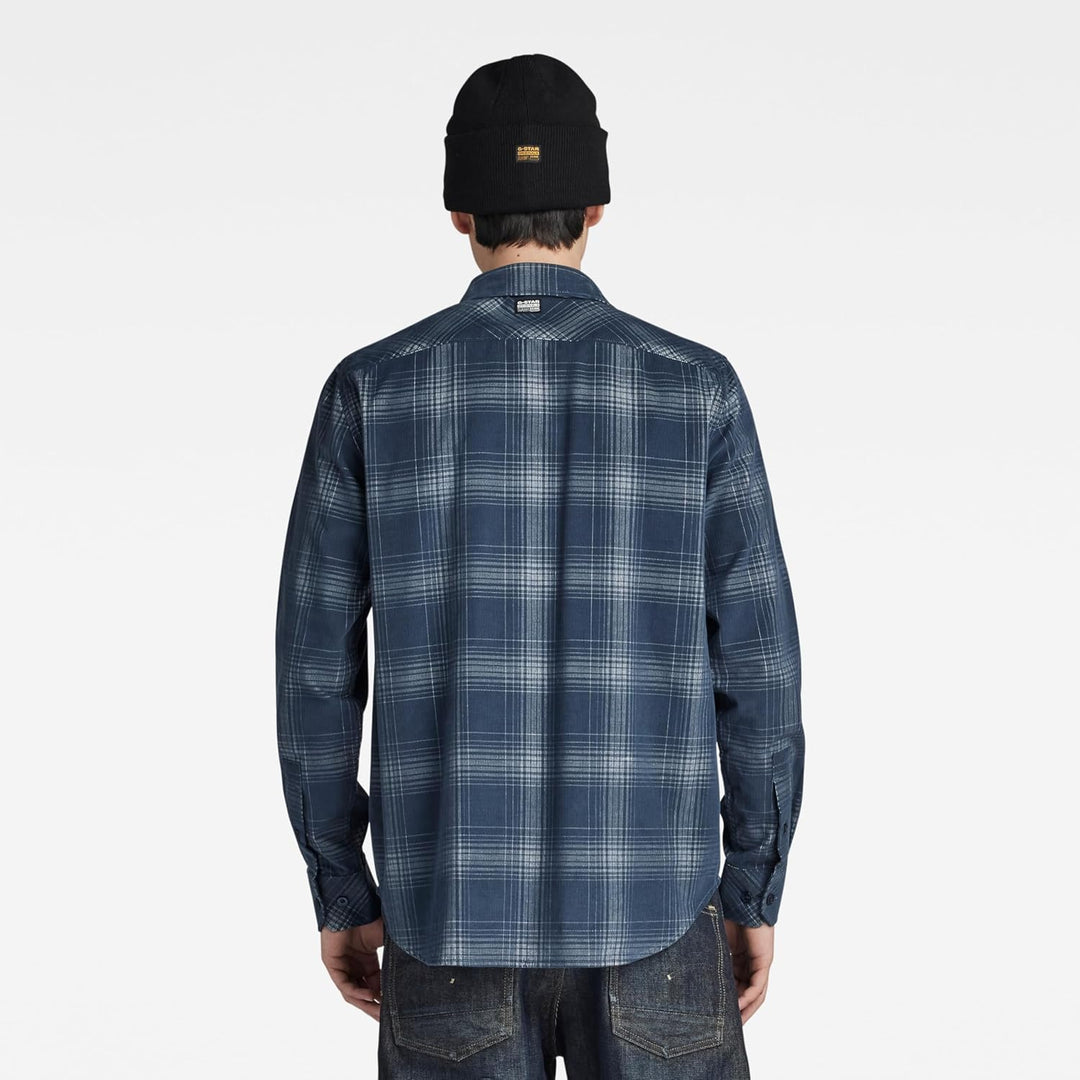 G-STAR Herren Shirts, S Mehrfarben (Luna Blue Isaac Check D23564-c549-c757)