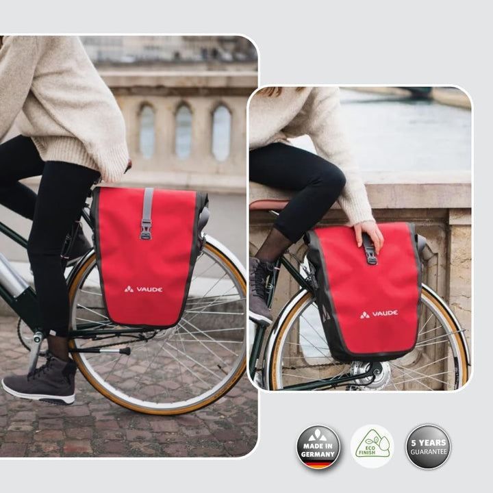 VAUDE Fahrradtasche für Gepäckträger Aqua Back Single 1 x 24 L in 24 l Canary, 24 l Canary