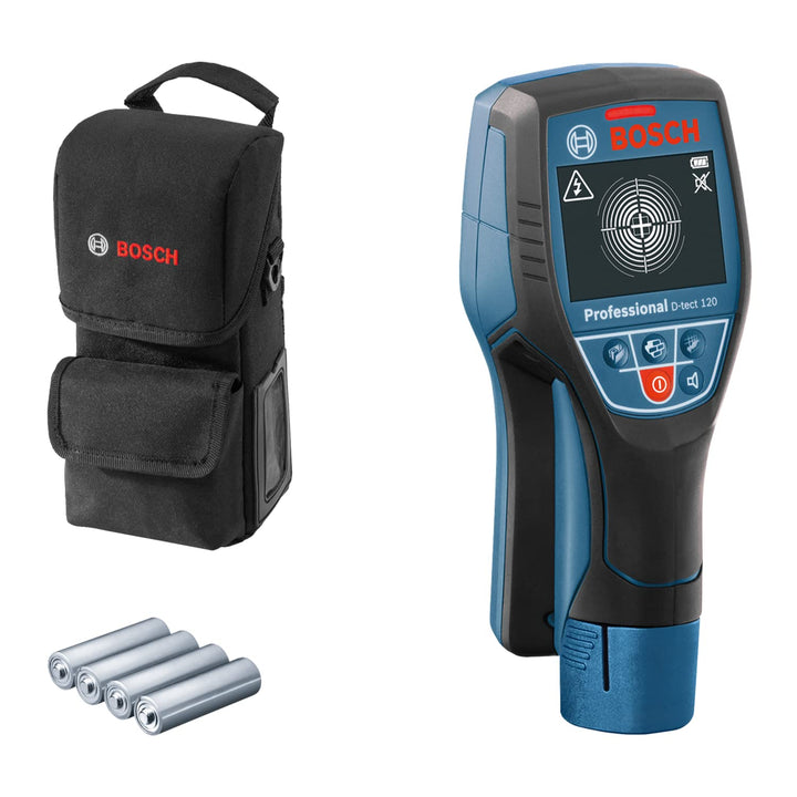 Bosch Professional Ortungsgerät D-tect 120 (4 x AA Batterien, max. Ortungstiefe für Kunststoffrohre/