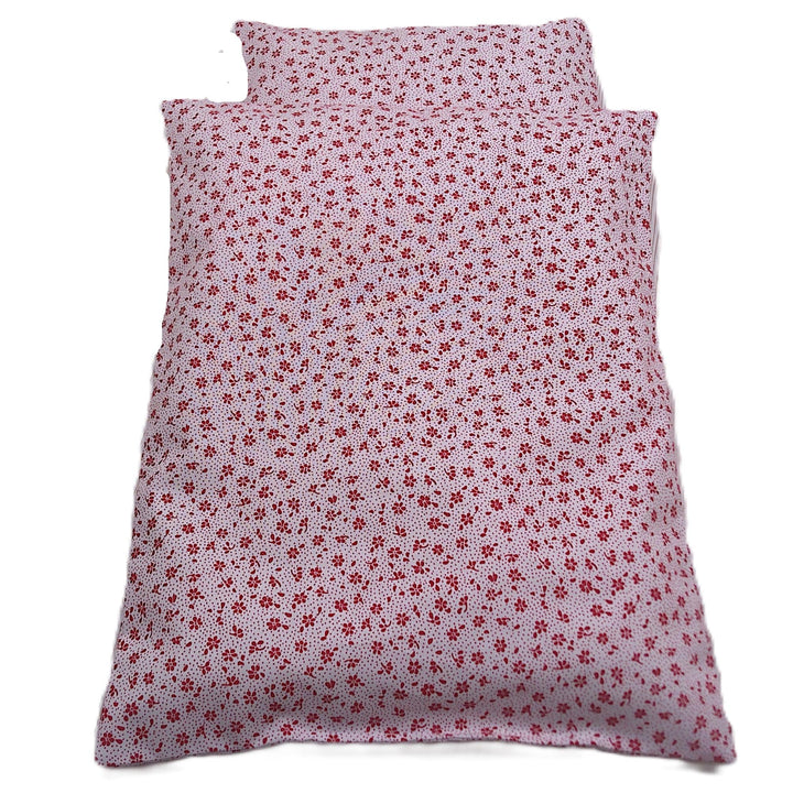 Puppenbettwäsche rot weiss, Herzchen-Design, 3 Variaten, verschiedene Grössen, für Puppenwagen,-bett