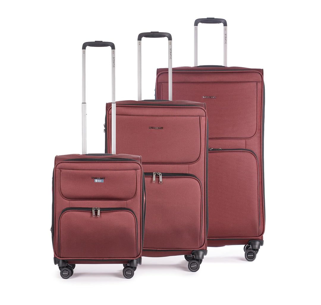 Stratic Bendigo Light + - Koffer-Set 3-teilig (S, M, L) Rotwein 45, Rotwein 45