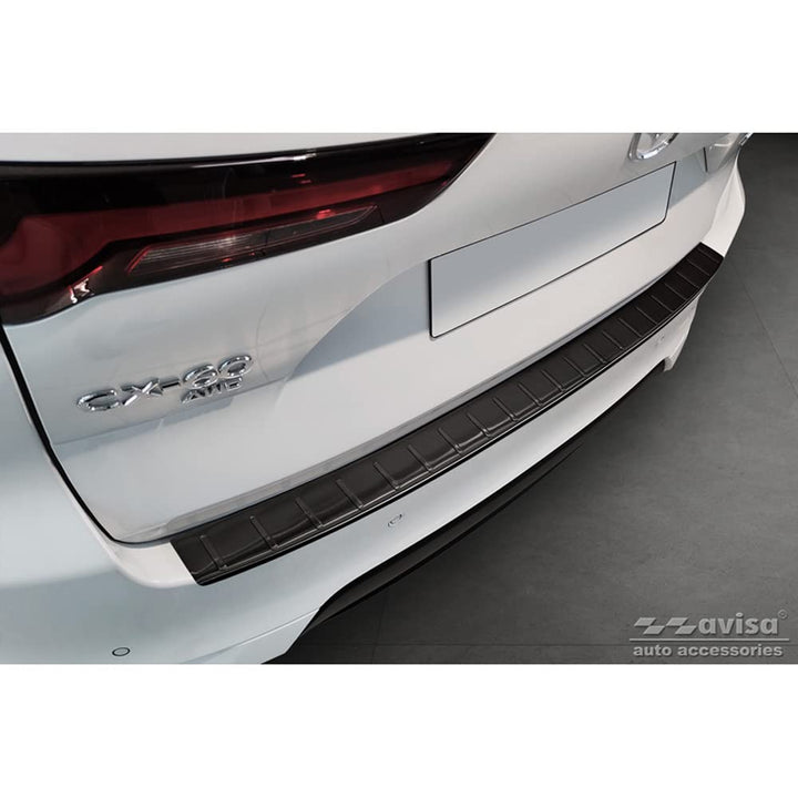 Avisa Schwarz Edelstahl Heckstossstangenschutz kompatibel mit Mazda CX-60 2022- 'Ribs'