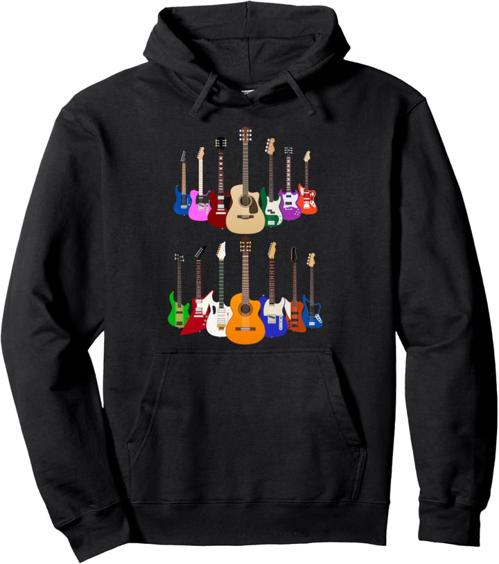 Guitar Rock N Roll Musikinstrument Designidee Pullover Hoodie