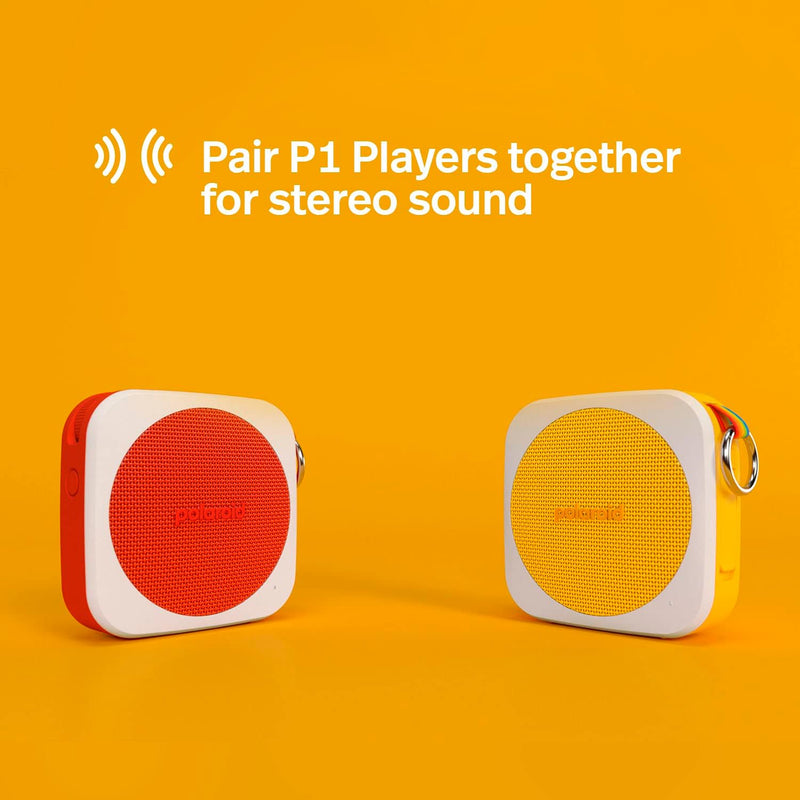 Polaroid P1 Music Player (Yellow) - Super Portable Wireless Bluetooth Speaker Rechargeable with IPX5