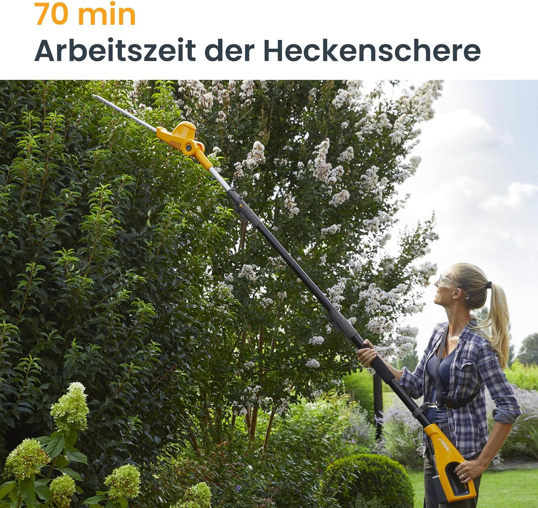 STIGA SMT 100e Kit Akku-Multifunktionswerkzeug, bis zu 70 Minuten Laufzeit, 20V-Akku (4Ah), Yellow/G