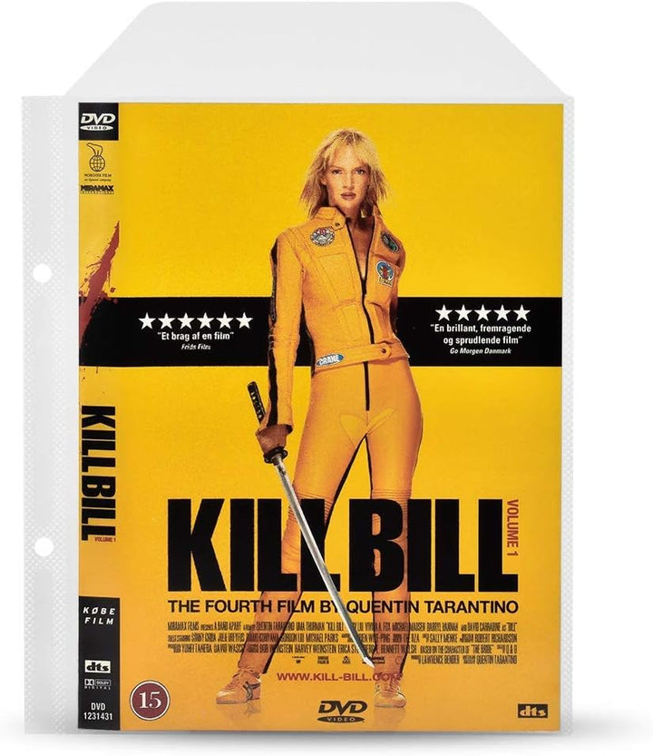 3L Fr 10282 – DVD-Hüllen, perforiert, transparent, mit Klappe, zum Aufbewahren von DVD-Scheiben – 10
